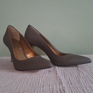 Gray Embossed Print Heel